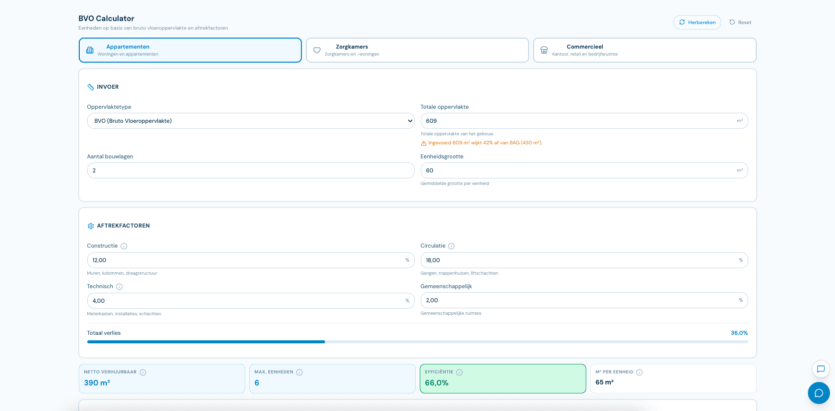 BVO Calculator screenshot